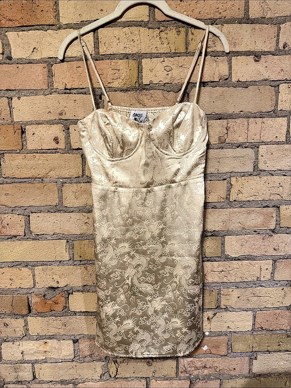 Princess Polly Paisley Mini Dress in Gold